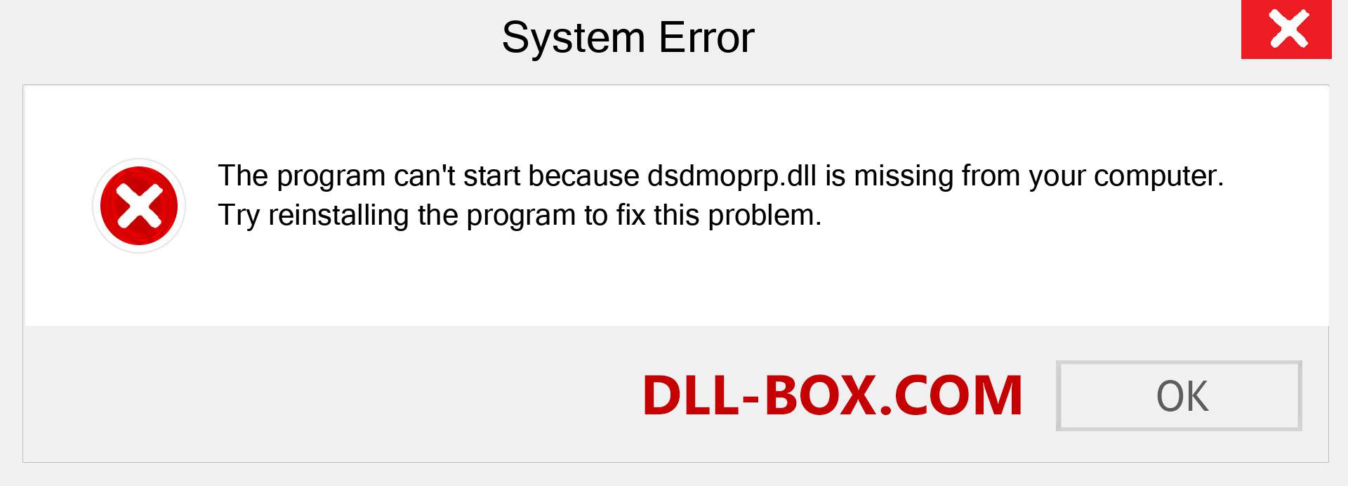  dsdmoprp.dll file is missing?. Download for Windows 7, 8, 10 - Fix  dsdmoprp dll Missing Error on Windows, photos, images